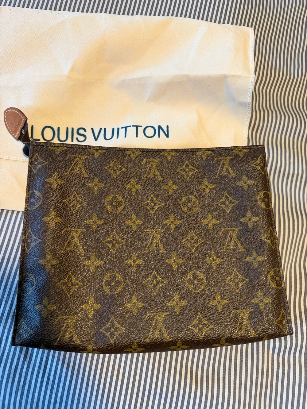 Louis Vuitton Monogram Toiletry Pouch in Brown and Gold - Picture 2 of 10